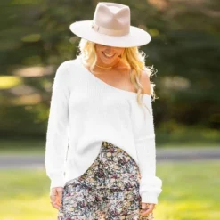 Women's Classic Cozy Rib V-Neck Sweater - Cupshe -Cupshe GUEST d27c2075 1250 4fa6 b1b3 a27381f69bf8