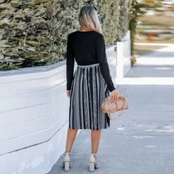 Women's Geo Print Belted Midi Dress - Cupshe -Cupshe GUEST d2a876ed 88b2 4af1 a975 33a2be6c0965