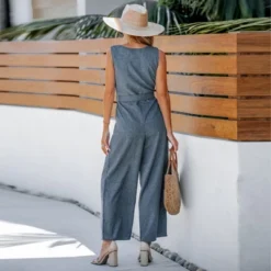 Women's Belted V-Neck Buttoned Jumpsuit - Cupshe 12 Women's Belted V-Neck Buttoned Jumpsuit - Cupshe -Cupshe GUEST d3d18a0c 2156 44af a91f ef7c8ce85bce