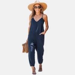 Women's V-Neck Cami Jogger Jumpsuit - Cupshe -Cupshe GUEST d46044b8 57a5 4d2d ad5e b6f6bc0dd2fa