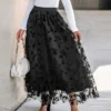 Women's Floral Embroidery Mesh High Waist Skirt - Cupshe -Cupshe GUEST d480ed4a f4bb 4b9d b423 2e7465bd7bcd