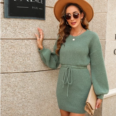 Women's Drawstring Sweater Dress - Cupshe 3 Women's Drawstring Sweater Dress - Cupshe
