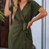 Women's Belted Short Sleeve Wrap Dress - Cupshe 2 Women's Belted Short Sleeve Wrap Dress - Cupshe -Cupshe GUEST d6280ee0 655b 4d34 9aa4 bb682ff84969