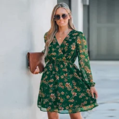 Women's Floral Print Chiffon Mini Dress - Cupshe -Cupshe GUEST d6cc0070 27bb 4bb1 bd86 852d2abe8fc0