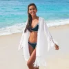 Women's White Tassel Floral Crochet Swim Cover Up Beachwear One Size - Cupshe -Cupshe GUEST d768bd3f f42a 436f 8f44 675565af8d97
