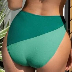 Women's Textured Colorblock Mid Waist Hipster Bikini Bottom - Cupshe -Cupshe GUEST d7cfee8f 0902 4f22 a0cf ceeaa3b99813