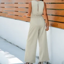 Women's Drawstring Wide Leg Jumpsuit - Cupshe -Cupshe GUEST d8380cfd 3686 47a6 a2d0 828e5239ff2b