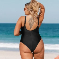 Women's Plus Size V Neck Mesh Sheer One Piece Swimsuit -Cupshe 13 Women's Plus Size V Neck Mesh Sheer One Piece Swimsuit -Cupshe -Cupshe GUEST d8510f52 4878 43e2 bb49 283b6e16c55b