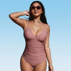 Women's Bright Day Shirring One Piece Swimsuit -Cupshe -Cupshe GUEST d9407e6f e725 431e 8a6b bcbaad0f8640