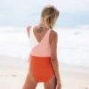 Women's Color Block Tie Side One Piece Swimsuit - Cupshe -Cupshe GUEST db5f2d43 c125 4f5c 8ad4 5e8d14250201