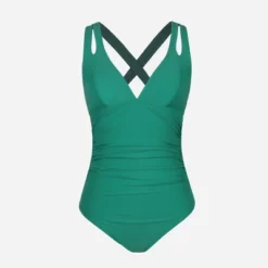 Women's Ruched Cross Back One Piece Swimsuit - Cupshe -Cupshe GUEST dccd6b08 e63b 4d23 8ab4 a64446bdc121