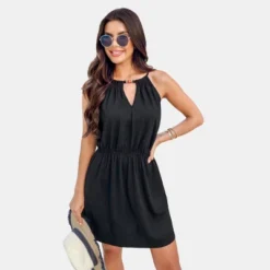 Women's Onyx Beaded Cutout Mini Dress - Cupshe -Cupshe GUEST dd7a4c7f ce62 445f a2b9 7ca9326f3d7d