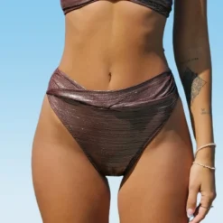 Women's Twisted Front High Waist Bikini Bottom - Cupshe -Cupshe GUEST e15d9325 15cd 4a17 a6b4 5fd92d7358d2