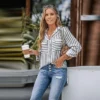 Women's Striped Button-Front Pocket Shirt - Cupshe -Cupshe GUEST e3d1aaea c501 42fc 92bd 1ed36cb2ec39