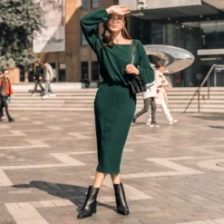 Women's Emerald Ribbed Midi Dress - Cupshe -Cupshe GUEST e75fc2eb 385e 4b38 8850 5aeeaca4df92