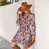 Women's Floral Print Peasant Sleeve A-line Mini Dress - Cupshe -Cupshe GUEST e8c87e0a a229 45da b00e c60d9953c26c