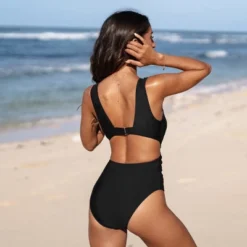 Women's V Neck Cutout One Piece Swimsuit - Cupshe -Cupshe GUEST ea55b266 f460 4ab3 bf09 d2304a9a1435