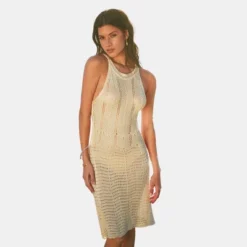 Women's Crochet Round Neck Cover-Up Dress - Cupshe -Cupshe GUEST eaf39fca 6578 45ea 9cff 581be74ec66d
