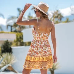 Women's Floral Print Cami A-Line Dress - Cupshe -Cupshe GUEST eb5dfa21 dcc3 47cf 9a63 a2e617b4d532