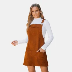Women's Corduroy Mini Overall Dress - Cupshe -Cupshe GUEST ecb55368 bab3 4020 9827 b3a2f9bb0130
