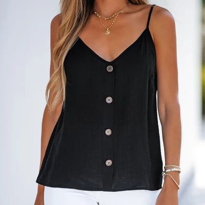 Women's Buttoned V Neck Cami - Cupshe 7 Women's Buttoned V Neck Cami - Cupshe - Image 5