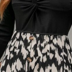 Women's Leopard Print Long Sleeve Dress - Cupshe