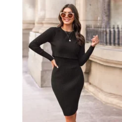 Women's Shadow Ribbed Cropped Sweater - Cupshe -Cupshe GUEST f3357e9e a4cc 4db4 82e8 d3cd9d7cf2c7