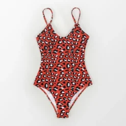Women's Red Leopard Print One Piece Swimsuit Cutout Back Swimwear Bathing Suit-Cupshe- Red -Cupshe GUEST f47cd205 a519 432d be76 66fb74096c7a