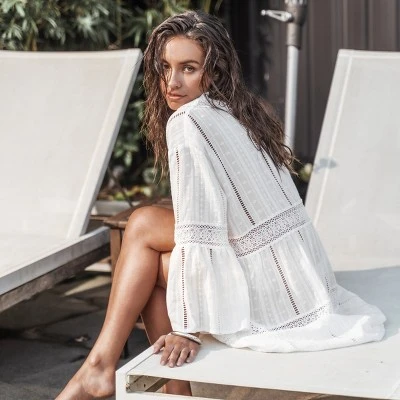 Women's V-neck Lace Trims Cover Up Dress - Cupshe 4 Women's V-neck Lace Trims Cover Up Dress - Cupshe - Image 2