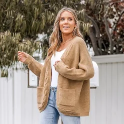 Women's Open-Front Chunky Knit Cardigan - Cupshe -Cupshe GUEST fb3b4d07 52bb 4c08 a0c2 85347914f4ba