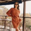 Women's One Shoulder Drawstring Mini Sweater Dress - Cupshe 1 Women's One Shoulder Drawstring Mini Sweater Dress - Cupshe -Cupshe GUEST fd1ebd31 3755 46e7 8b4e 740a27621abf