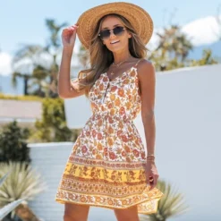 Women's Floral Print Cami A-Line Dress - Cupshe -Cupshe GUEST fdb6e577 c3c3 452b 8196 efc6891ae296