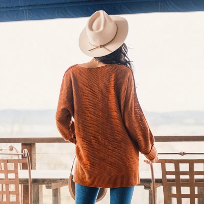 Women's Neutral Split Hem Relaxed Sweater - Cupshe 6 Women's Neutral Split Hem Relaxed Sweater - Cupshe - Image 4